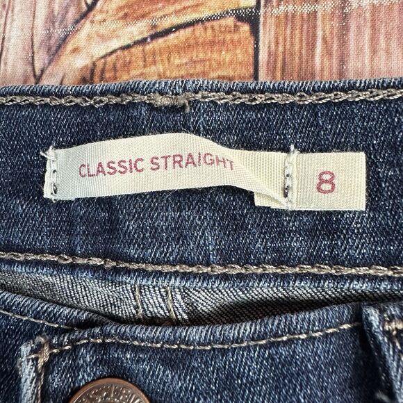Levi's CLASSIC STRAIGHT Leg Womens Size 8 Mid Rise Jeans Denim Pants 29x29.5 - Picture 10 of 11